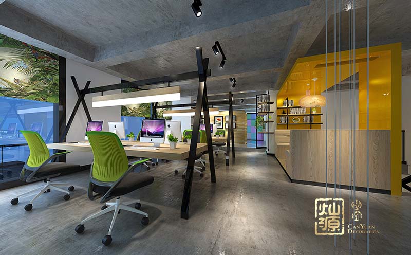 廣西科正公司loft辦公室裝修案例-燦源裝飾