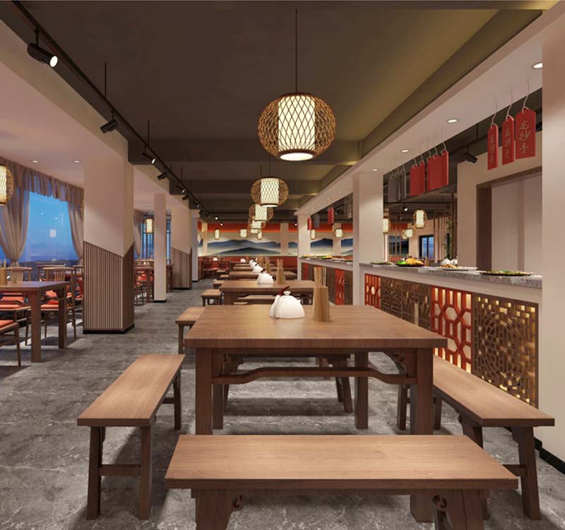 西湘記餐廳設計裝修案例-燦源裝飾